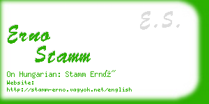 erno stamm business card